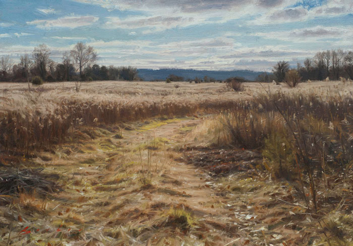 painting titled december meadow