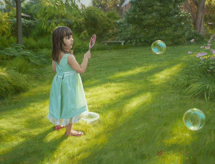 painting titled summer bubbles