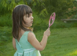 detail from the painting titled summer bubbles
